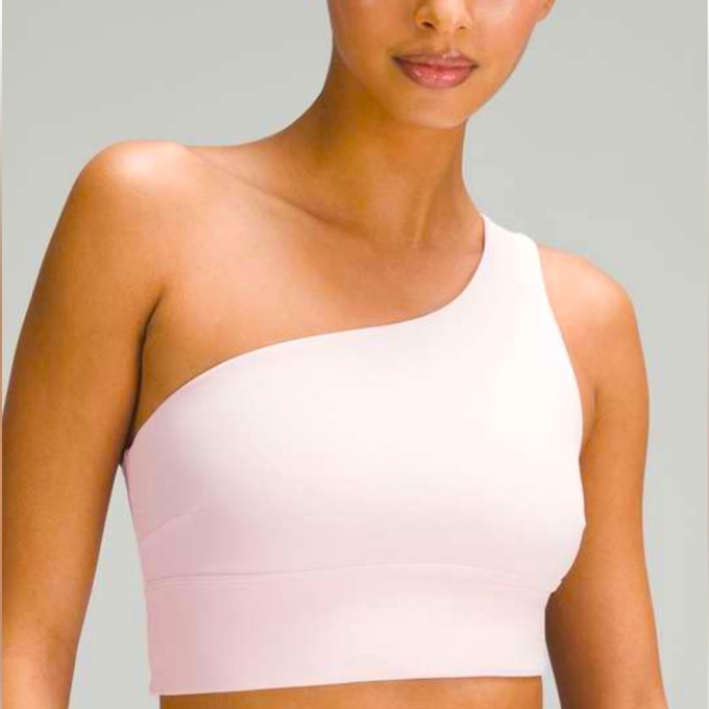 LULULEMON ALIGN ASYMMETRICAL BRA C/D PINK COLOR SIZE 12 NWT